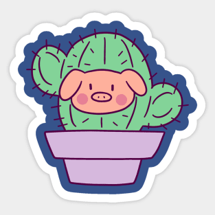 Pig Face Cactus Sticker